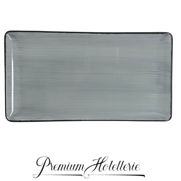 Piatto RettangolareCm. 24X13 Pure Grey - Royale Premium Hotellerie (1) Piatto Rettangolarecm. 24X13 Pure Grey - Royale - immagine 1