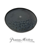 Piatto Piano nero/blu  26,5 cm  Linea Phobos - Le Coq
