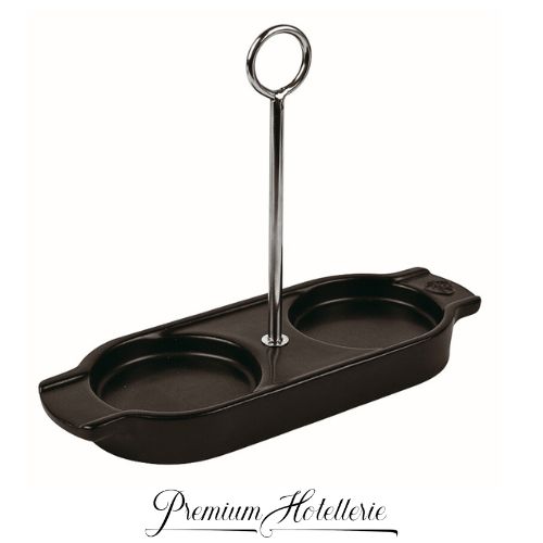 Vassoio Portamacine Cm 21 In Ceramica Satin Black Vassoio Portamacine Cm 21 In Ceramica Satin Black - immagine 1