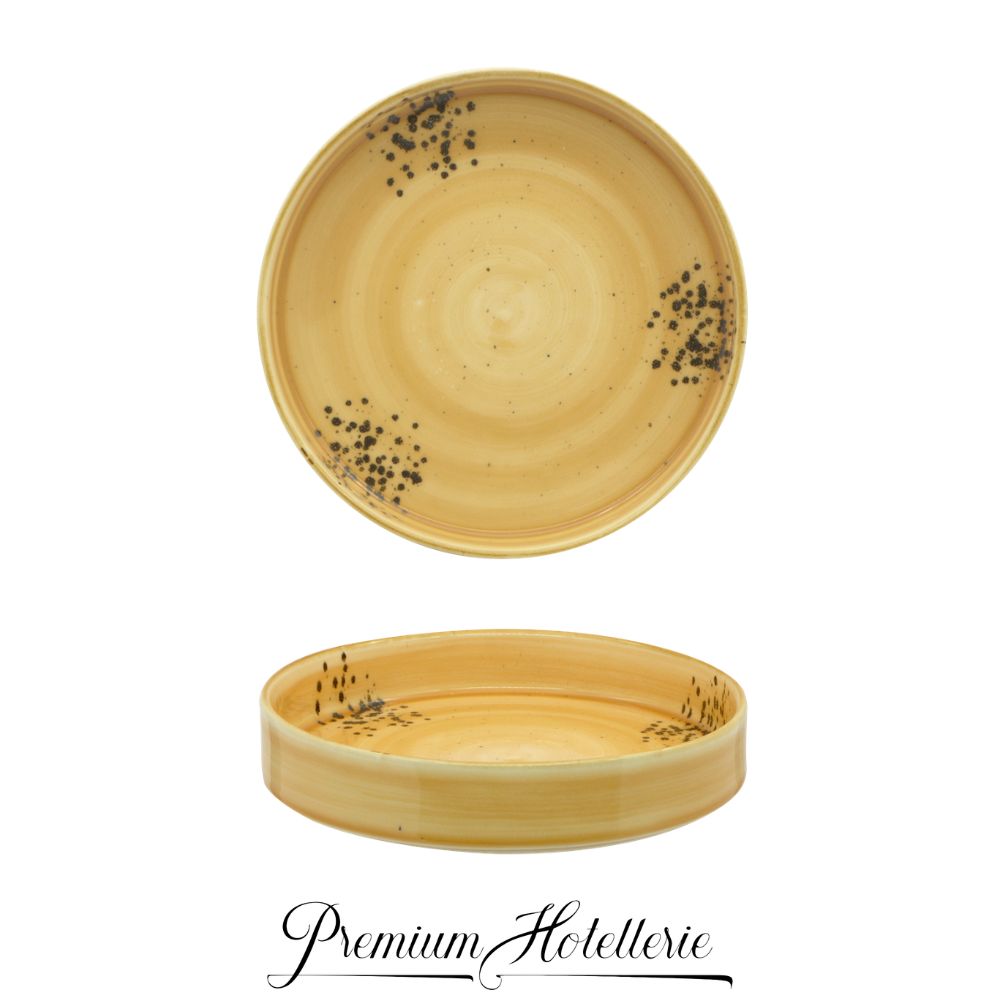 Piatto Fondo Cm.20 Kaden Surnise Yellow In Porcellana Sango Conf. 6 Pezzi Piatto Fondo Cm.20 Kaden Surnise Yellow In Porcellana Sango Conf. 4 Pezzi - immagine 1
