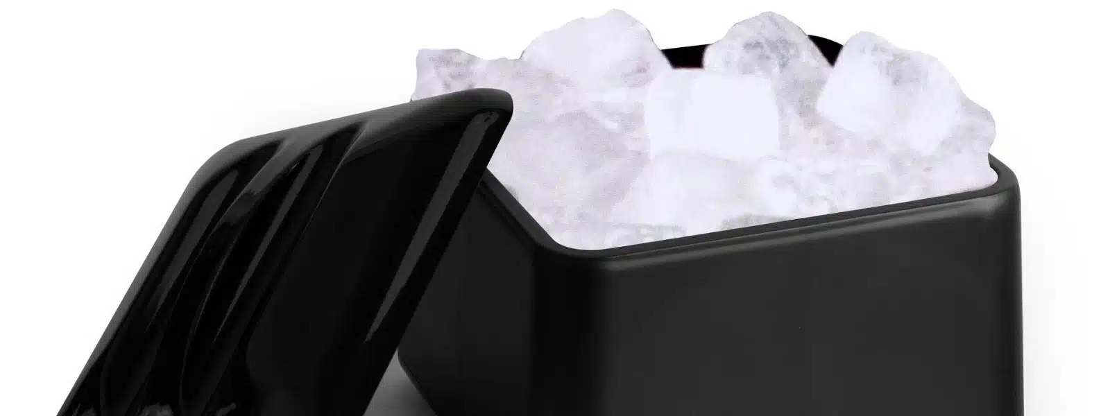 Secchiello per il ghiaccio in acciaio inox satinato con pinze coordinate, contenente una bottiglia di spumante immersa nel ghiaccio su una tavola estiva.